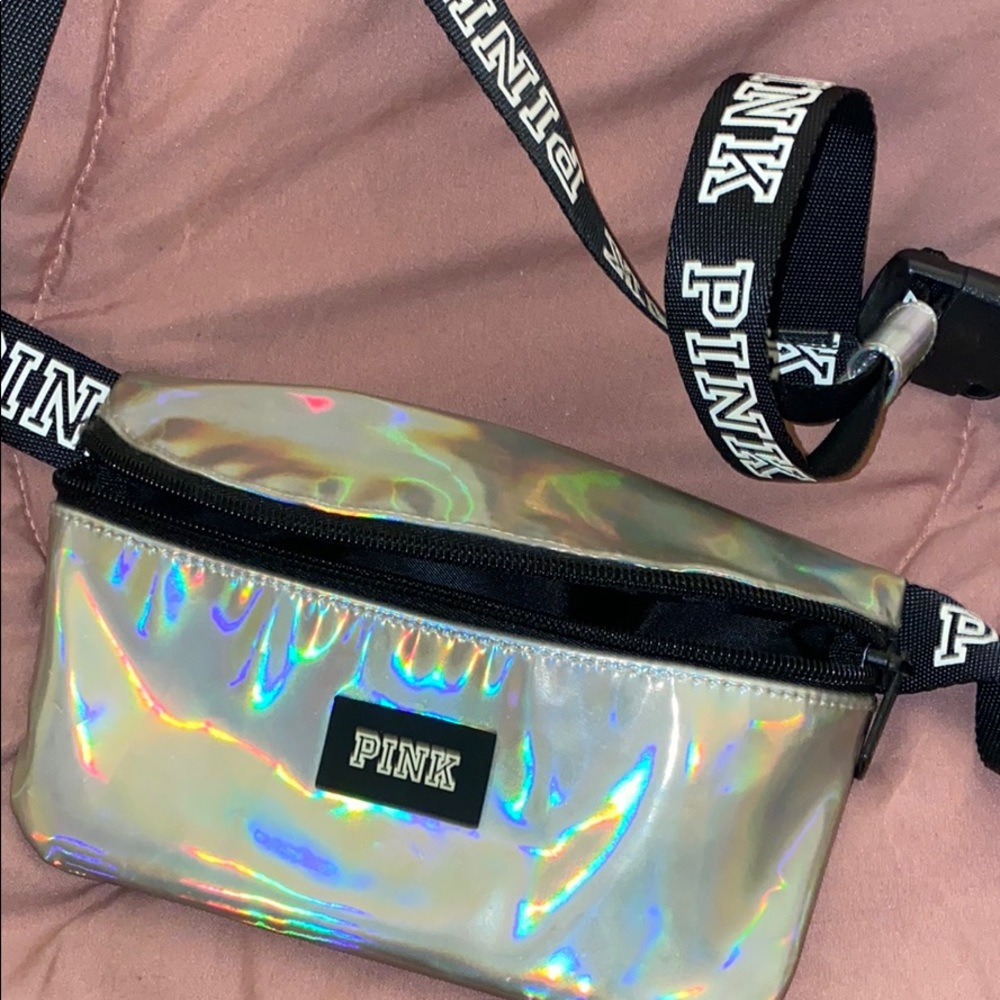 Pink holographic Fanny pack